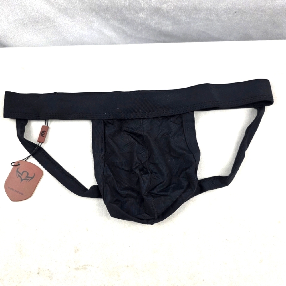 NWT Mens Seamless Buttless Jock Strap Underwear Size Med In Black
